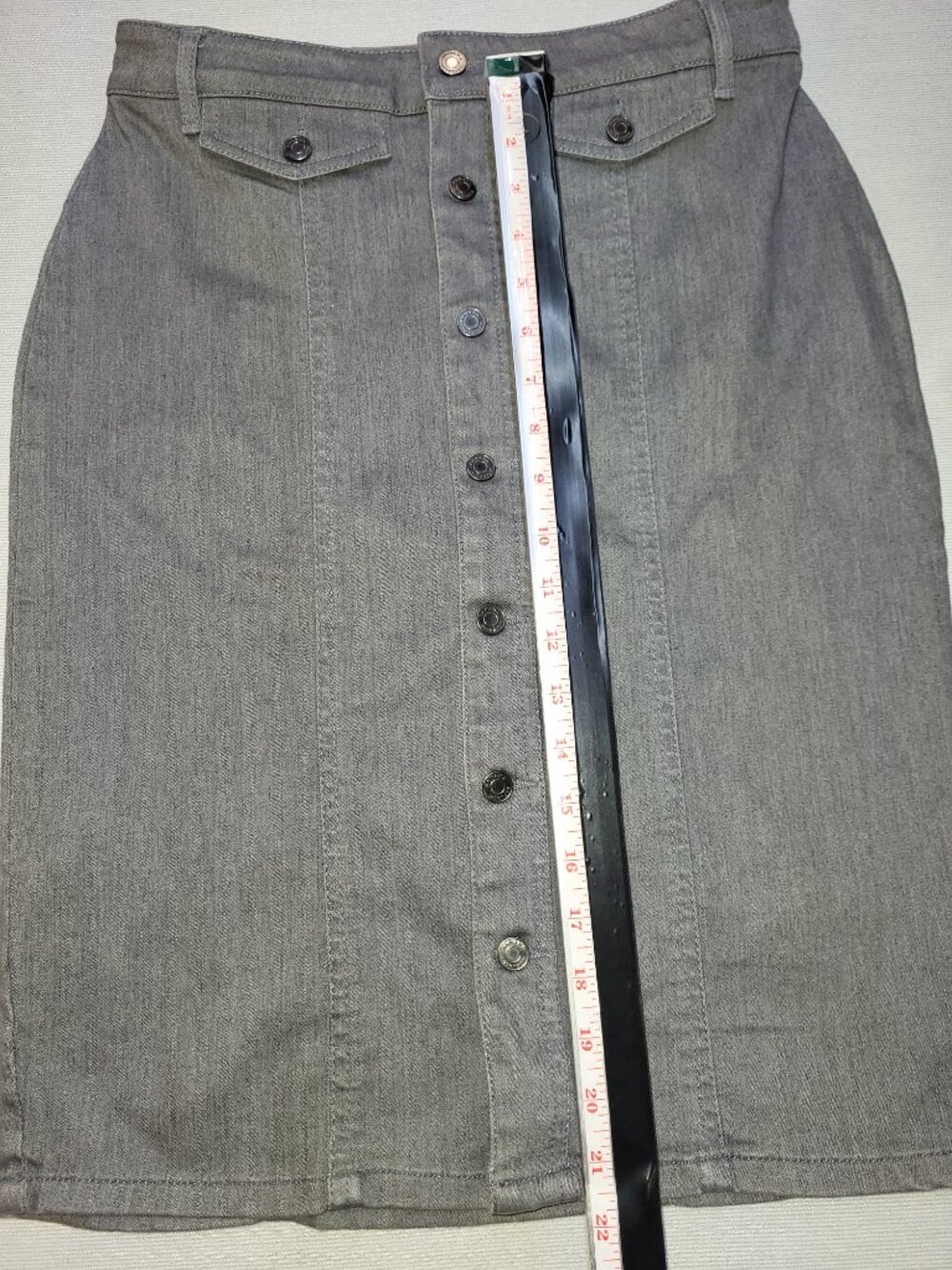 Banana Republic Gray Button Front Pencil Skirt Women's Size 6 - Picture 9 of 11
